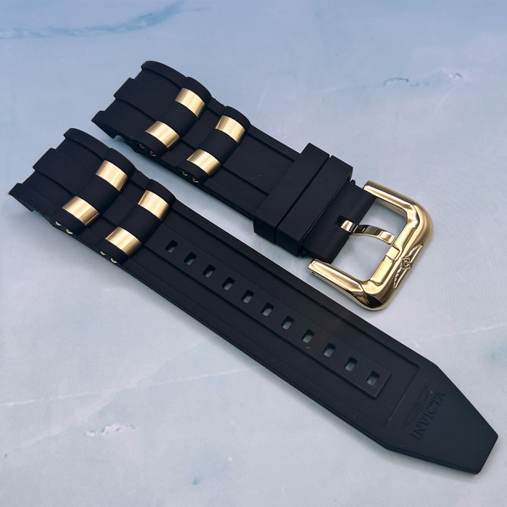 Original INVICTA Pro Diver Speedway SCUBA Silicone Rubber WATCH Band Black 26mm